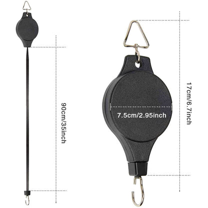4PCS Retractable Pulley Hook Hanging Pull down Hanger for Garden Flower Plant US